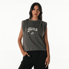 Phoenix Suns The Wild Collective Unisex 2025/26 City Edition Boxy Cropped Darted Tank Top Gray - NBA