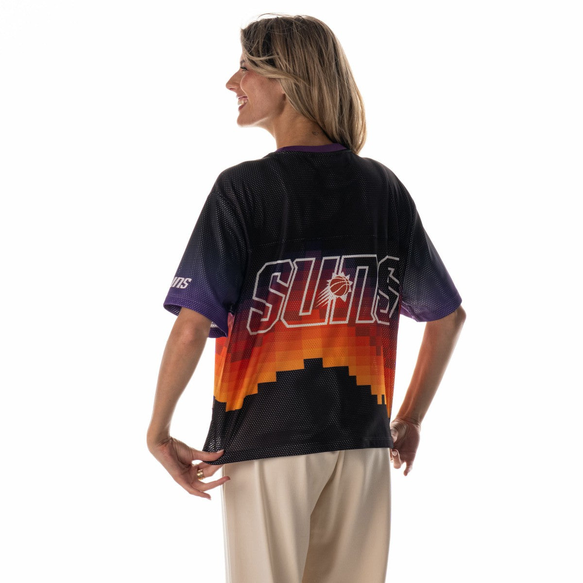 Phoenix Suns The Wild Collective Unisex 2025/26 City Edition Boxy Mesh T-Shirt Black - NBA