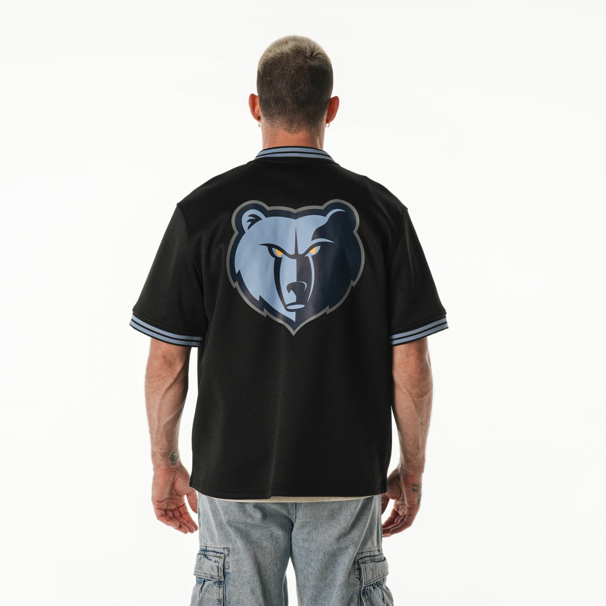 Memphis Grizzlies The Wild Collective Unisex Mesh Full-Zip T-Shirt Black - NBA