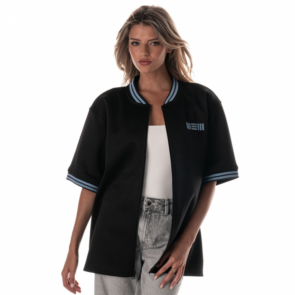 Memphis Grizzlies The Wild Collective Unisex Mesh Full-Zip T-Shirt Black - NBA