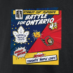 Toronto Maple Leafs vs. Ottawa Senators 2025 Stanley Cup Playoffs Rivalry Comic Pop T-Shirt - Black - NHL