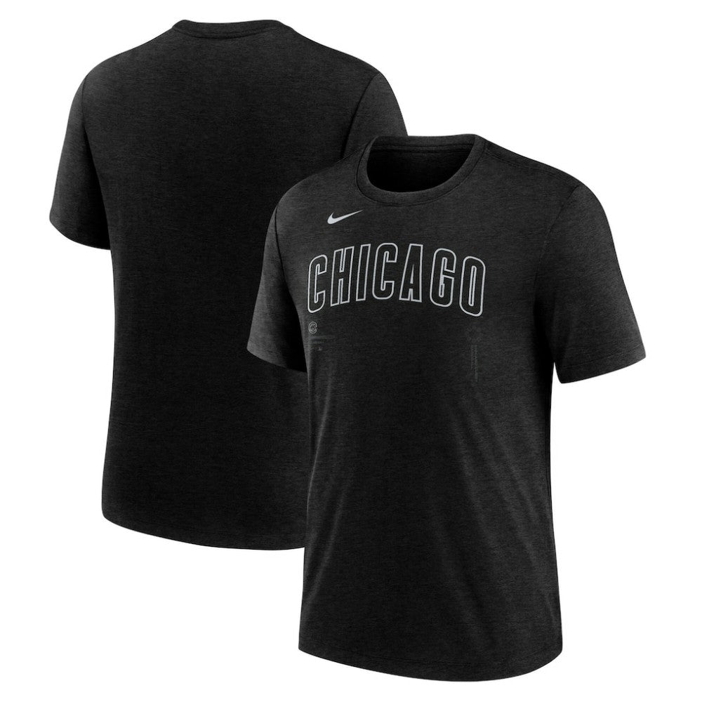 Chicago Cubs Nike Wordmark Tri-Blend T-Shirt - MLB