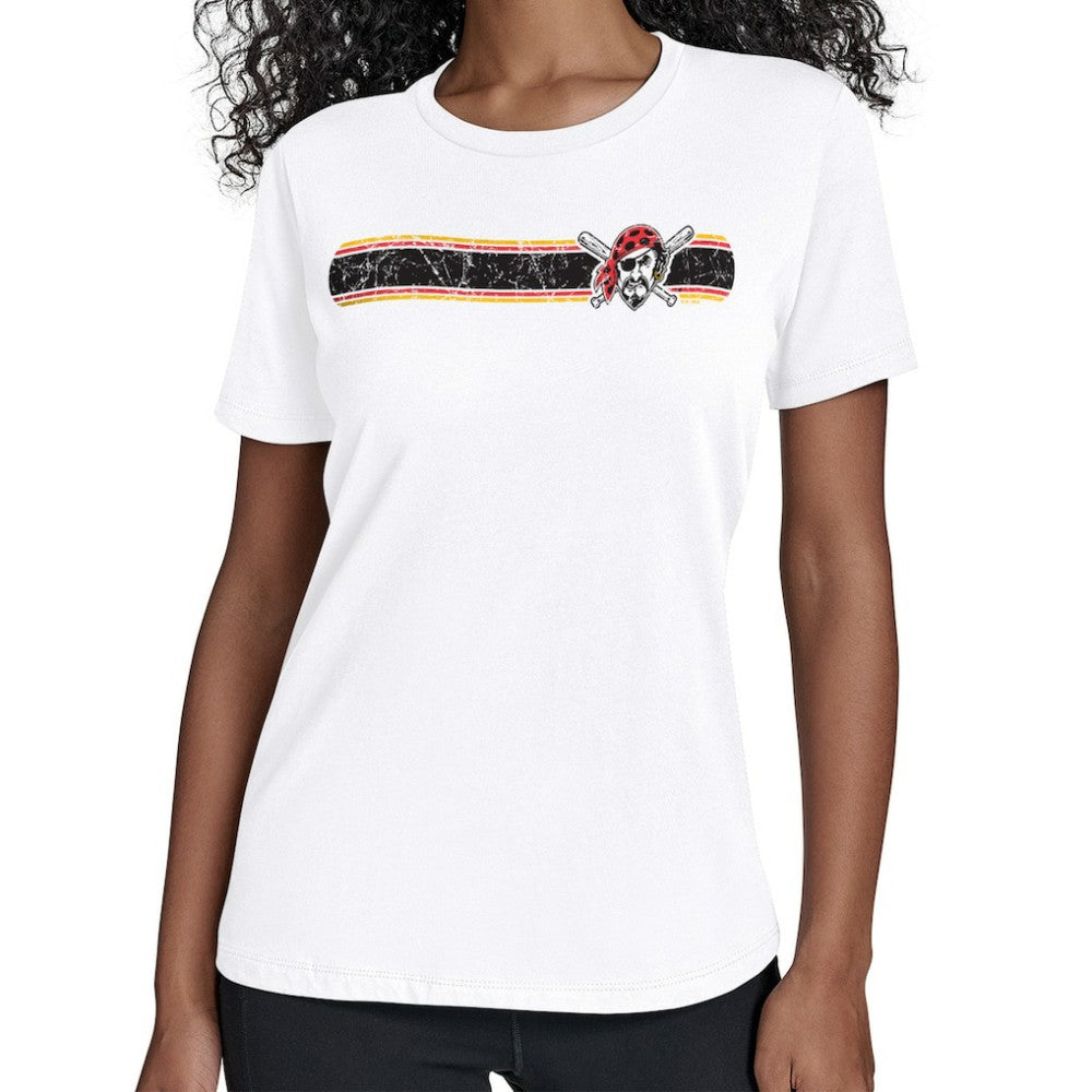 Pittsburgh Pirates Starter Women's Team Stripe T-Shirt - MLB