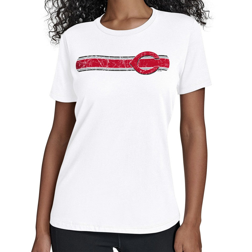 Cincinnati Reds Starter Women's Team Stripe T-Shirt - MLB