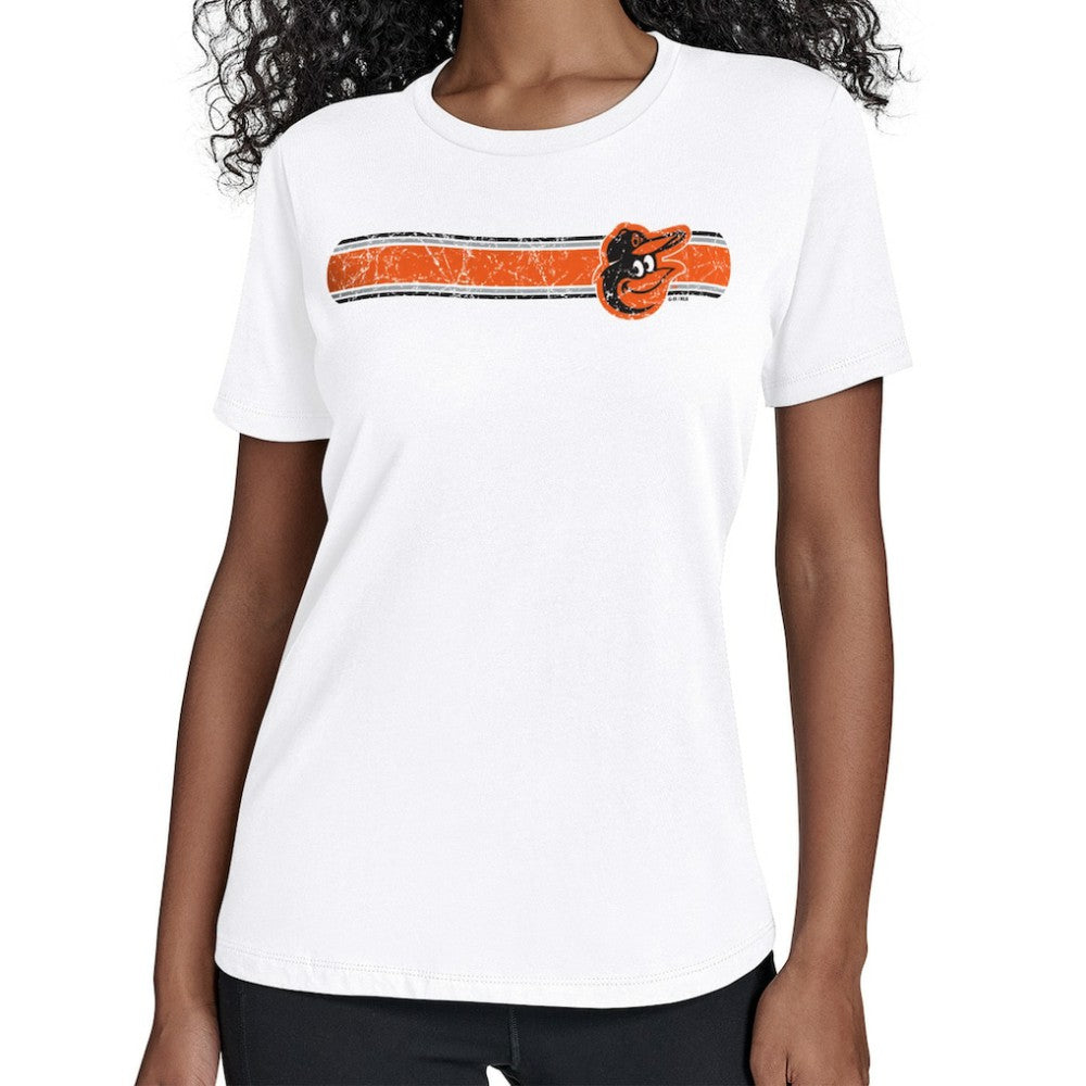 Baltimore Orioles Starter Women's Team Stripe T-Shirt - MLB