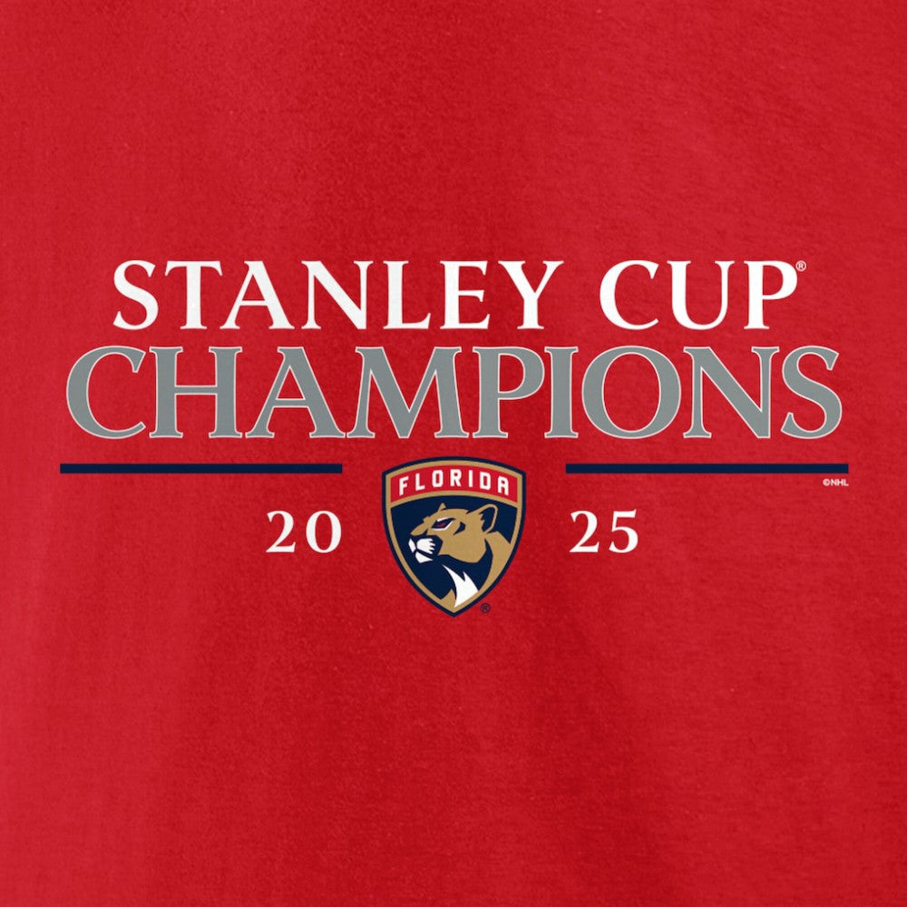 Florida Panthers Fanatics 2025 Stanley Cup Champions Signature Roster T-Shirt - Red - NHL