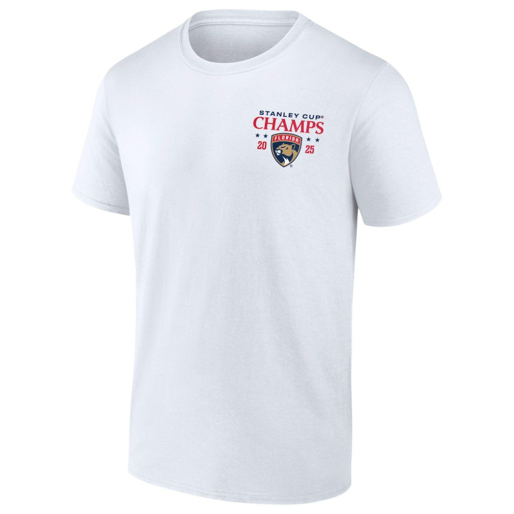 Florida Panthers Fanatics 2025 Stanley Cup Champions Jersey Roster T-Shirt - White - NHL