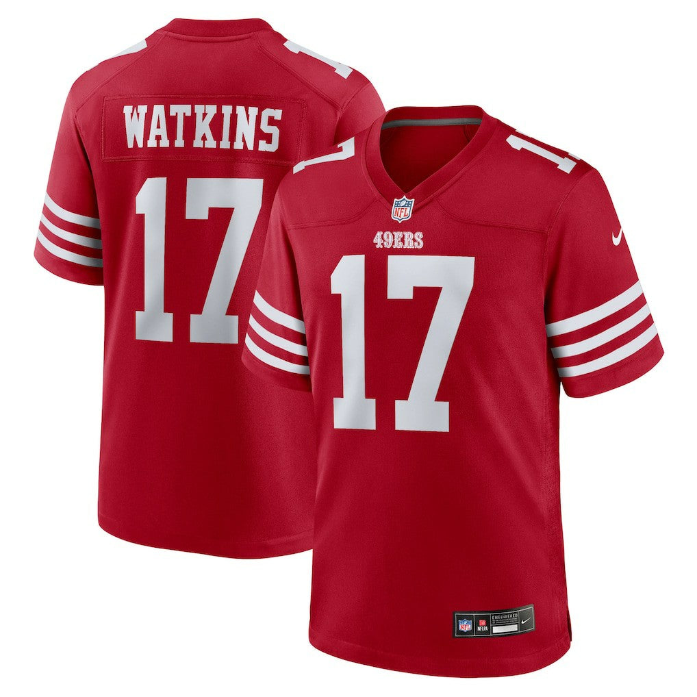 Jordan Watkins San Francisco 49ers Team Game Jersey Scarlet | Nike for Sale