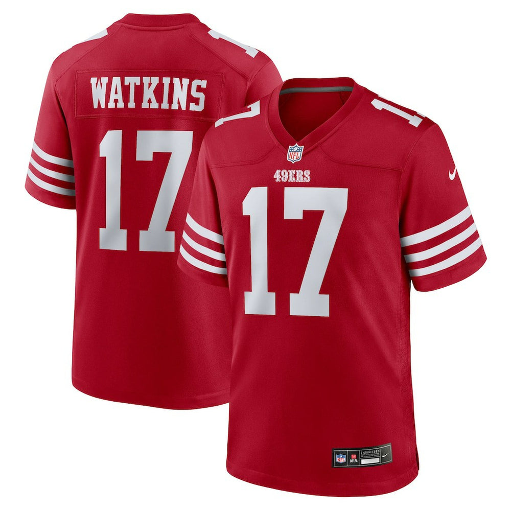 Jordan Watkins San Francisco 49ers Team Game Jersey Scarlet | Nike for Sale