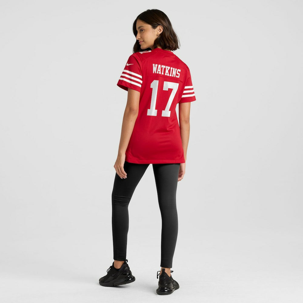 Jordan Watkins San Francisco 49ers Women's Team Game Jersey Scarlet | Nike for Sale