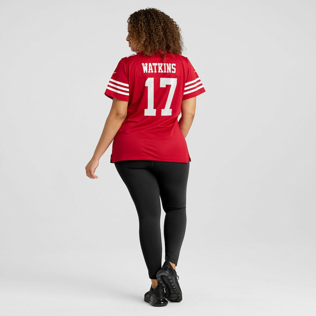 Jordan Watkins San Francisco 49ers Women's Team Game Jersey Scarlet | Nike for Sale