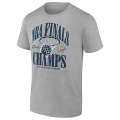 Oklahoma City Thunder 2025 NBA Finals Champions Fade Away Retro T-Shirt Steel - NBA