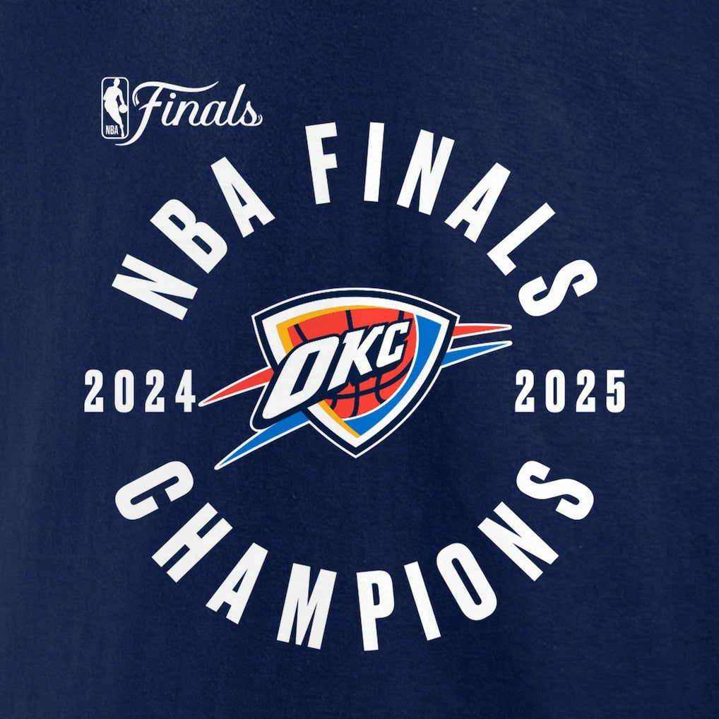 Oklahoma City Thunder 2025 NBA Finals Champions Offensive Rebound T-Shirt Navy - NBA