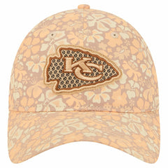 Kansas City Chiefs New Era Women's Floral 9TWENTY Adjustable Hat Tan | NFL