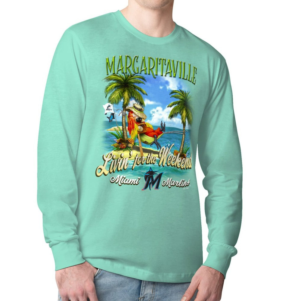 Miami Marlins Margaritaville Livin' for the Weekend Long Sleeve T-Shirt - MLB