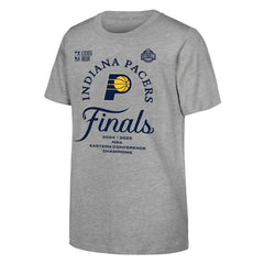 Indiana Pacers Youth Heather Gray 2025 Eastern Conference Champions Locker Room T-Shirt - NBA