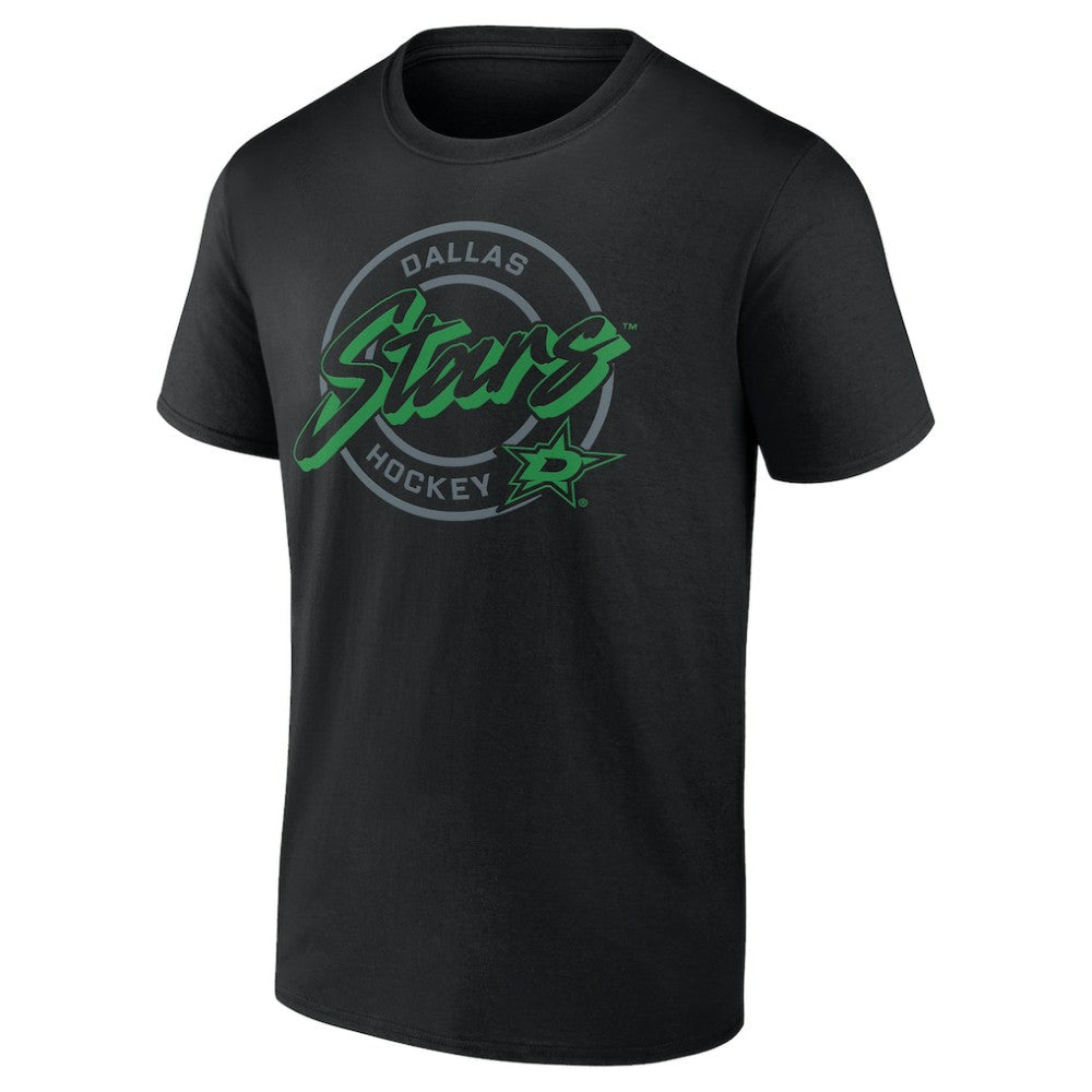 Dallas Stars Colorblock Puck T-Shirt - Black - NHL