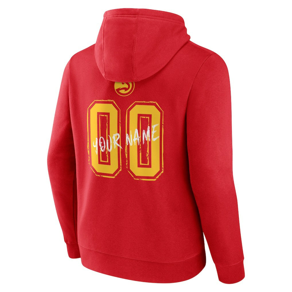 Atlanta Hawks Hustle Custom Pullover Hoodie Red - NBA