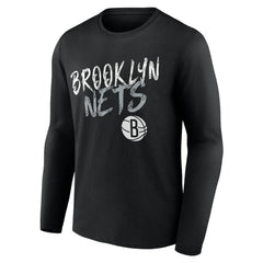 Brooklyn Nets Hustle Custom Long Sleeve T-Shirt Black - NBA