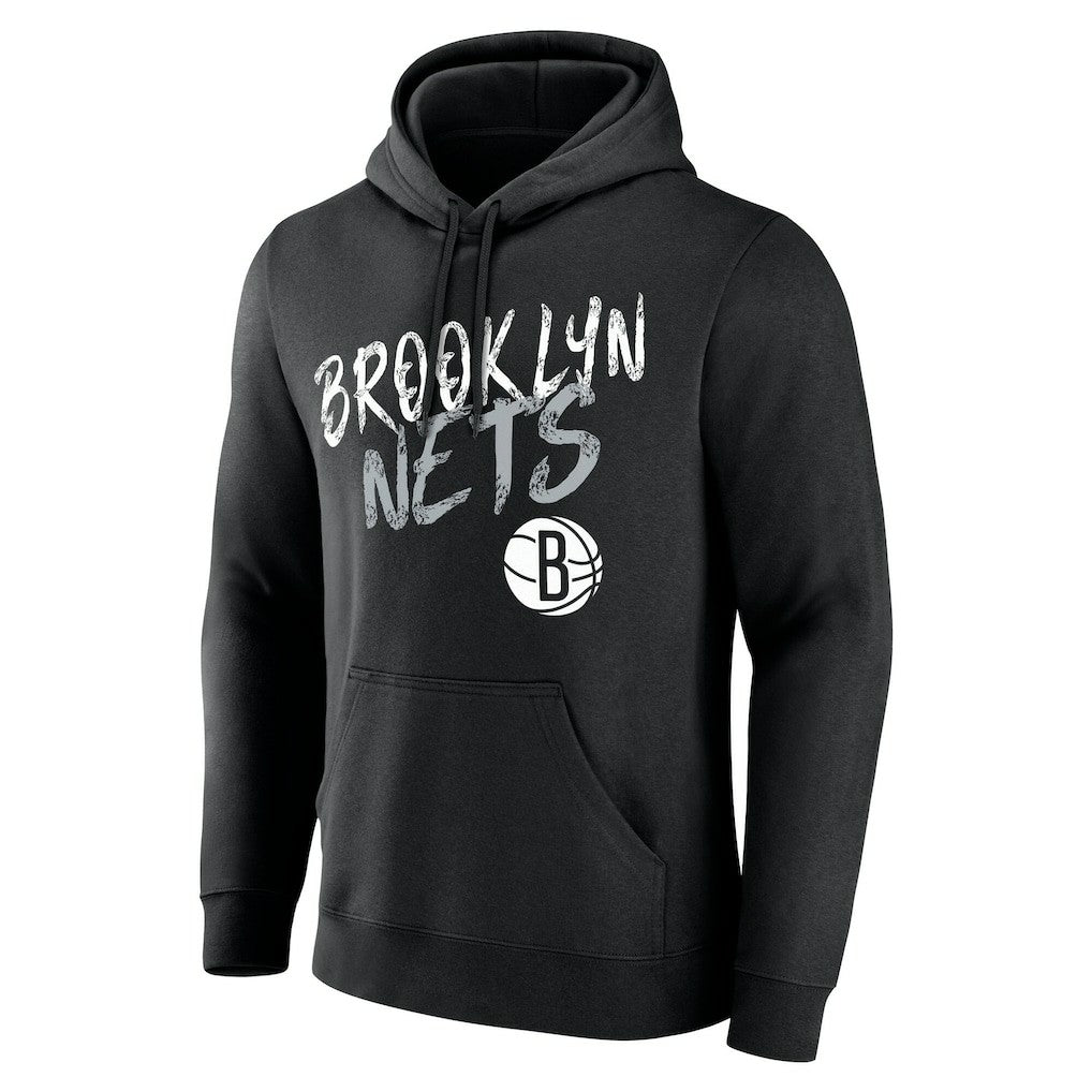 Brooklyn Nets Hustle Custom Pullover Hoodie Black - NBA