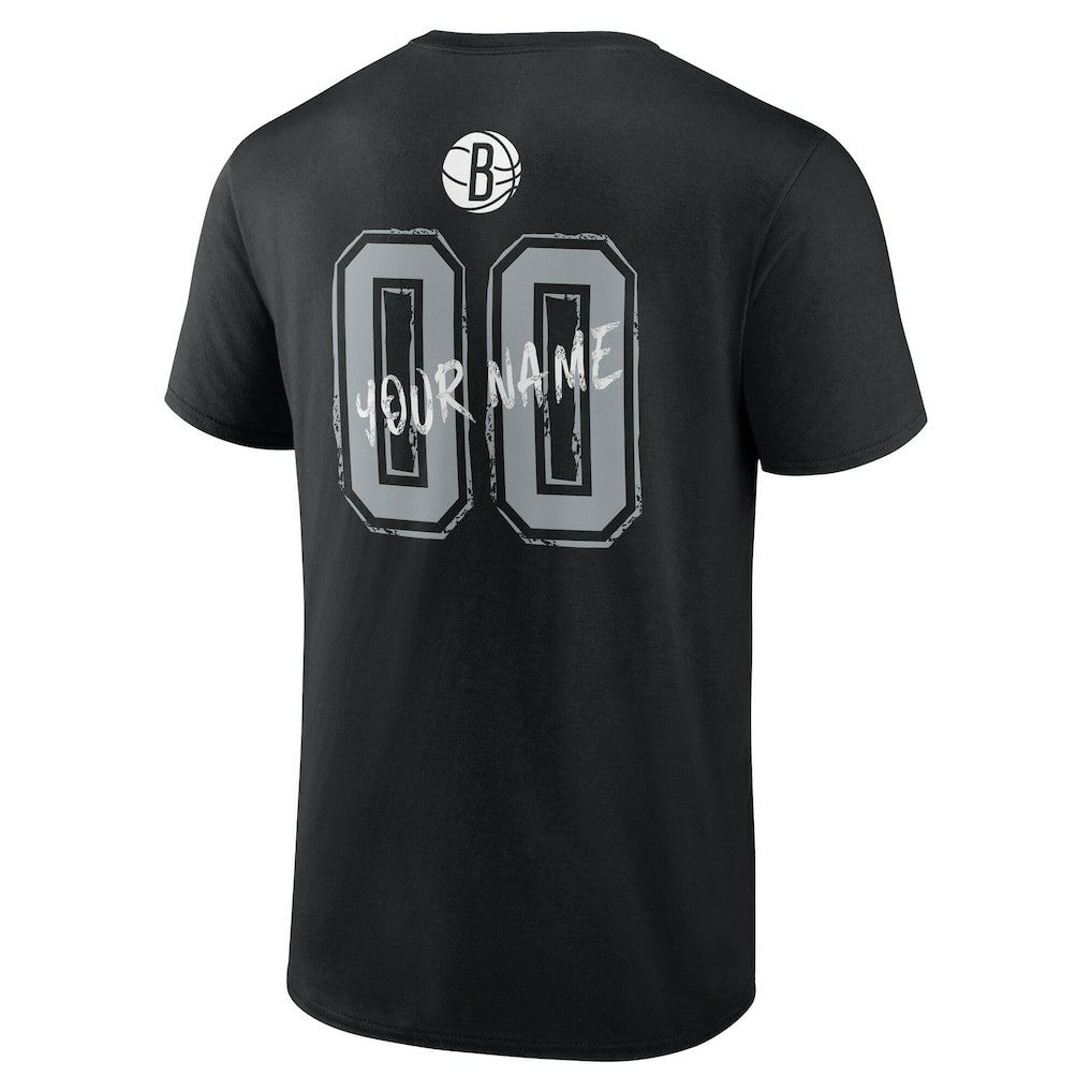 Brooklyn Nets Hustle Custom T-Shirt Black - NBA