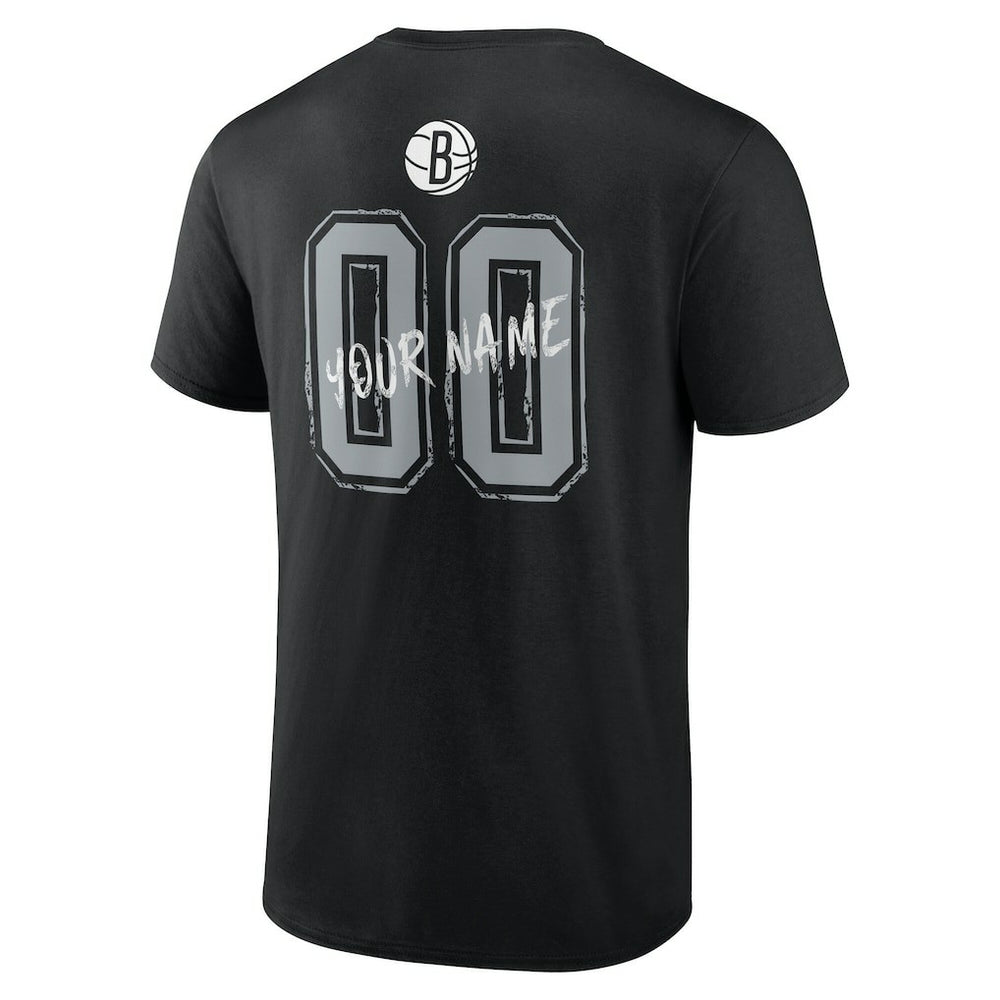 Brooklyn Nets Hustle Custom T-Shirt Black - NBA