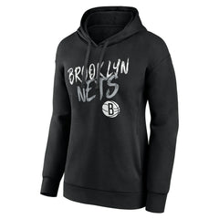 Brooklyn Nets Women's Hustle Custom Pullover Hoodie Black - NBA