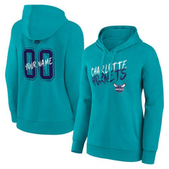 Charlotte Hornets Women's Hustle Custom Pullover Hoodie Teal - NBA