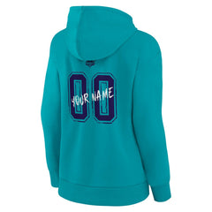 Charlotte Hornets Women's Hustle Custom Pullover Hoodie Teal - NBA