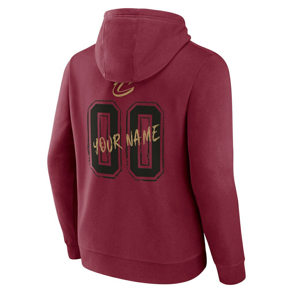 Cleveland Cavaliers Hustle Custom Pullover Hoodie Wine - NBA