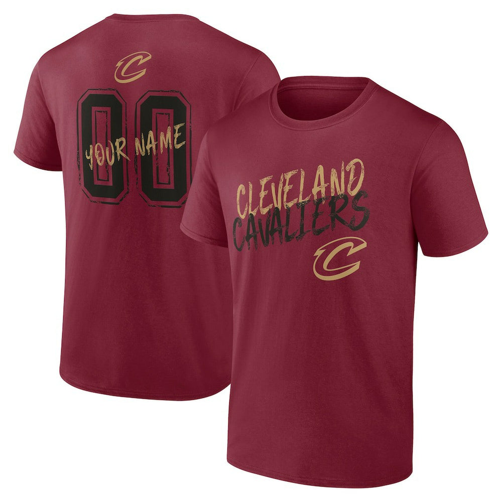 Cleveland Cavaliers Hustle Custom T-Shirt Wine - NBA