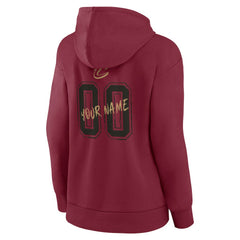 Cleveland Cavaliers Women's Hustle Custom Pullover Hoodie Wine - NBA