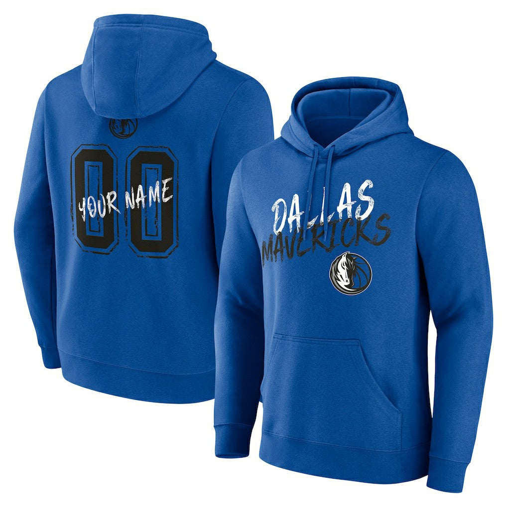 Dallas Mavericks Hustle Custom Pullover Hoodie Blue - NBA