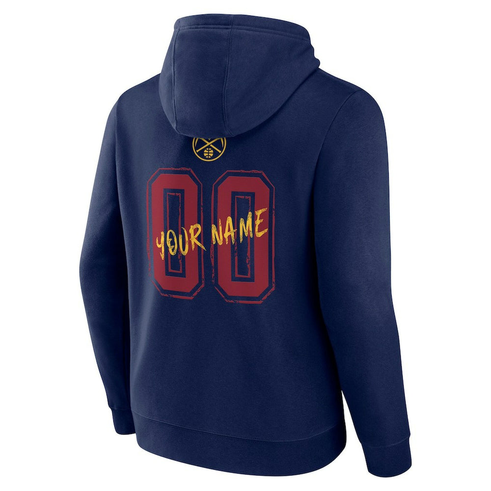 Denver Nuggets Hustle Custom Pullover Hoodie Navy - NBA