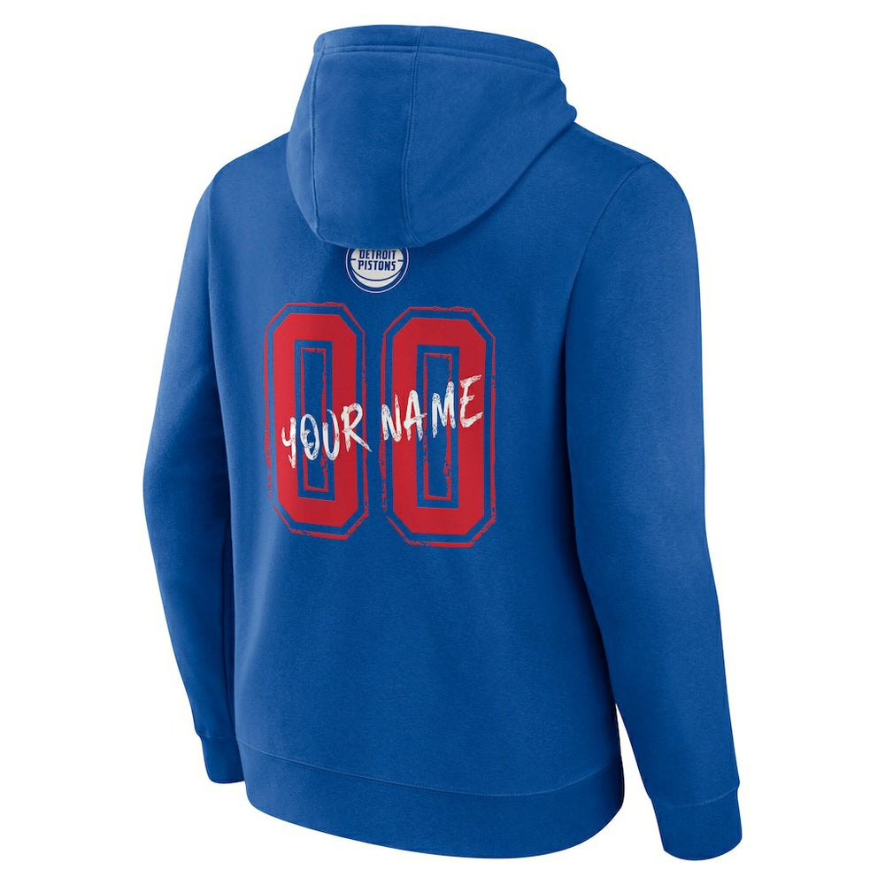Detroit Pistons Hustle Custom Pullover Hoodie Blue - NBA