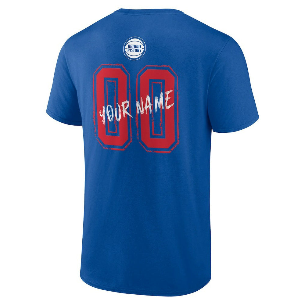 Detroit Pistons Hustle Custom T-Shirt Blue - NBA