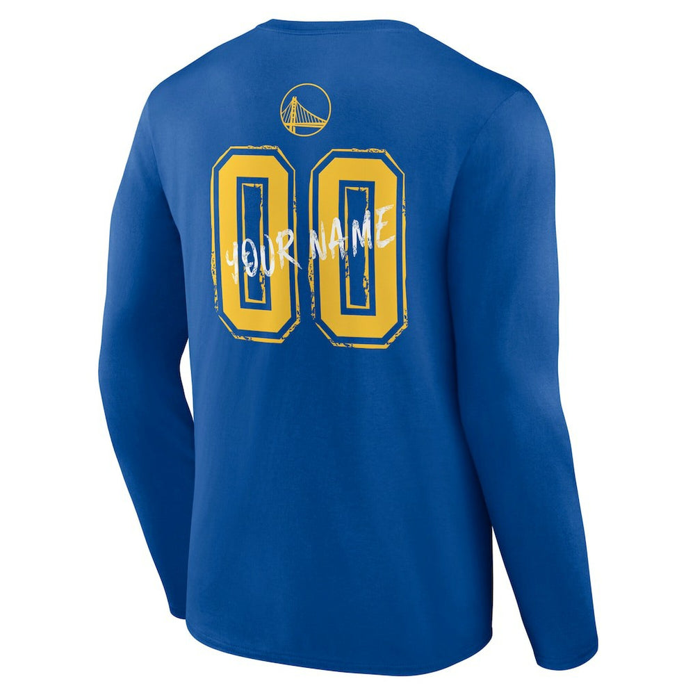 Golden State Warriors Hustle Custom Long Sleeve T-Shirt Royal - NBA