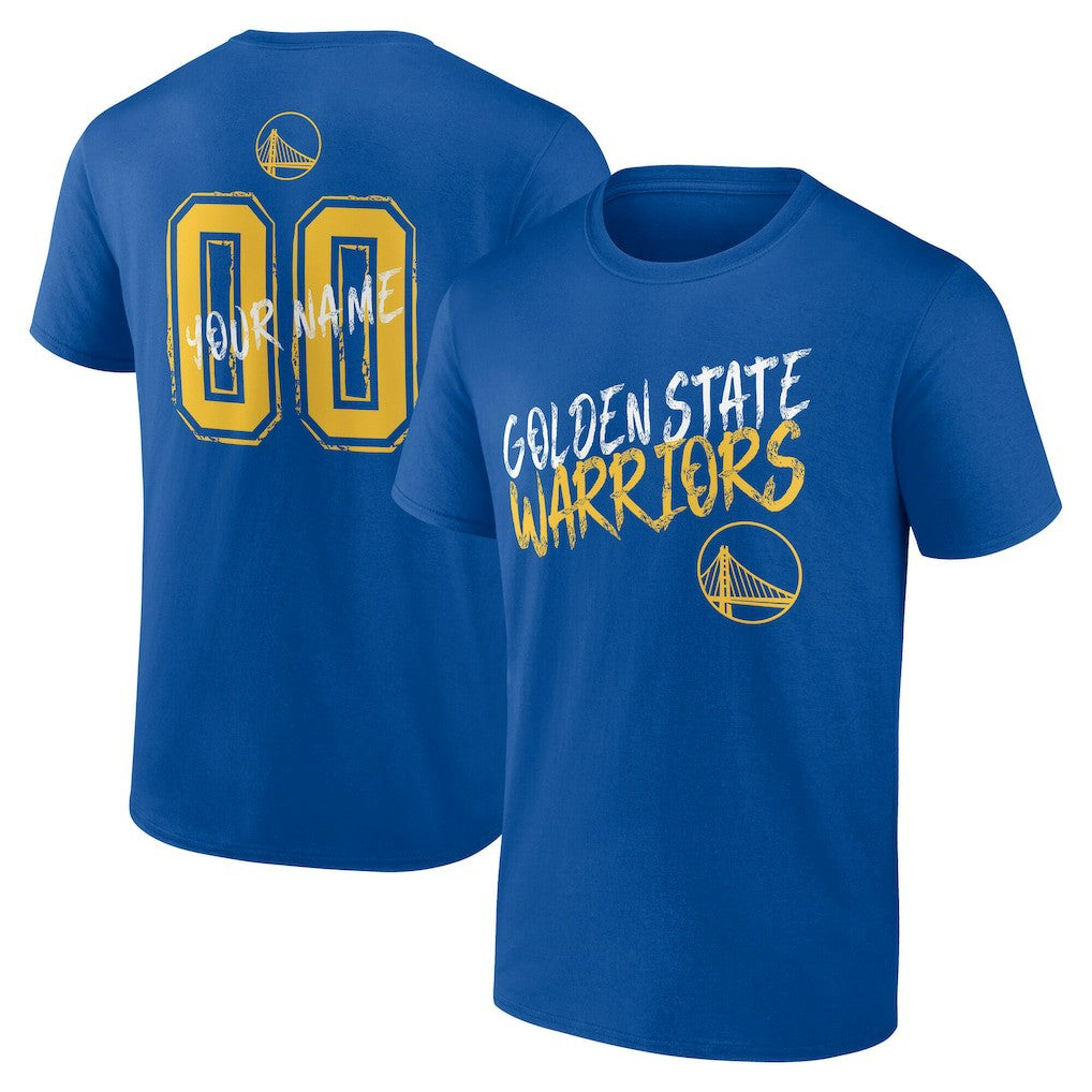 Golden State Warriors Hustle Custom T-Shirt Royal - NBA