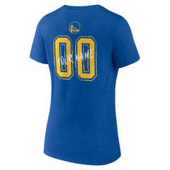 Golden State Warriors Women's Hustle Custom V-Neck T-Shirt Royal - NBA