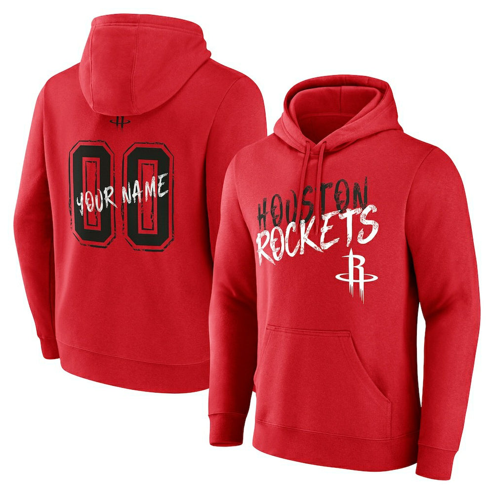 Houston Rockets Hustle Custom Pullover Hoodie Red - NBA