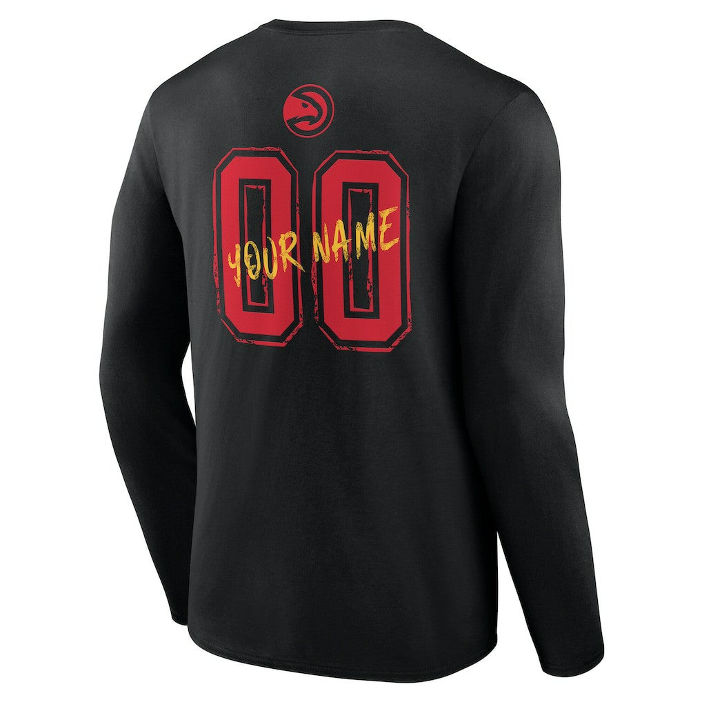 Atlanta Hawks Hustle Custom Long Sleeve T-Shirt Black - NBA