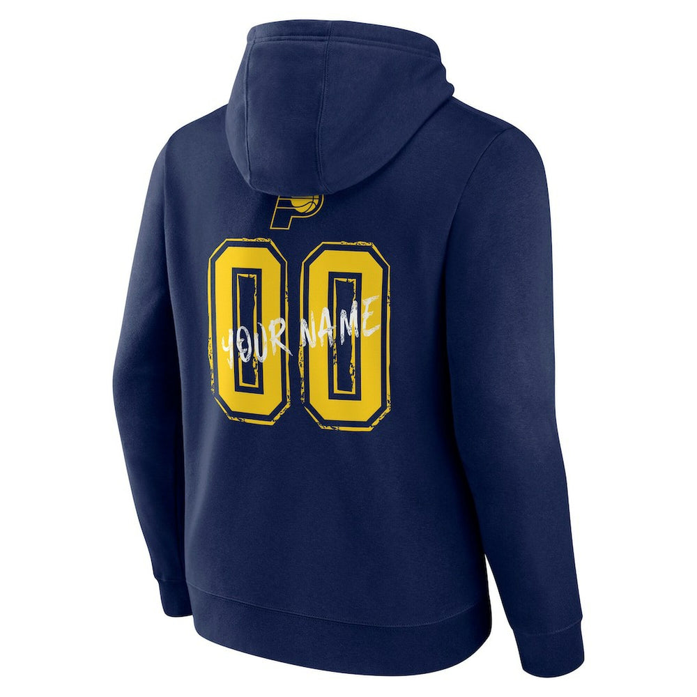 Indiana Pacers Hustle Custom Pullover Hoodie Navy - NBA