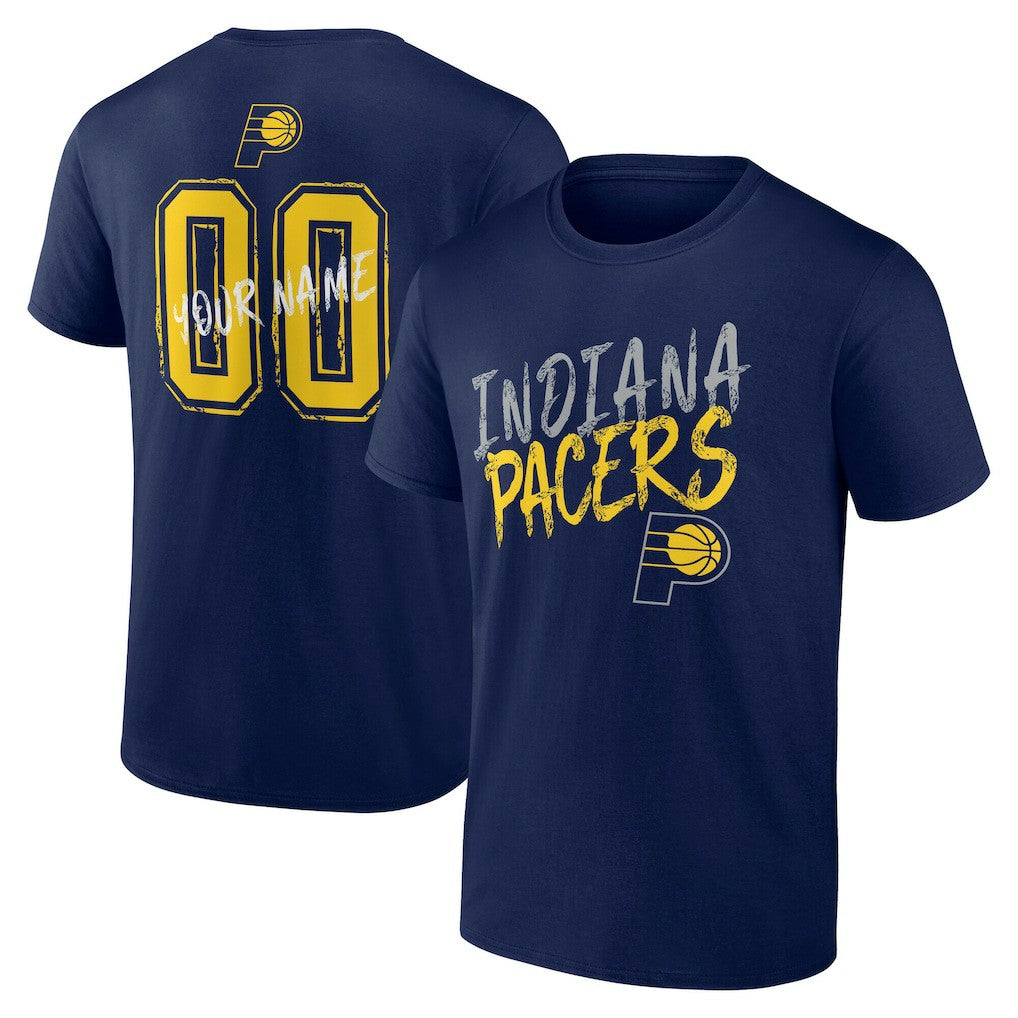 Indiana Pacers Hustle Custom T-Shirt Navy - NBA