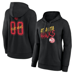 Atlanta Hawks Women's Hustle Custom Pullover Hoodie Black - NBA