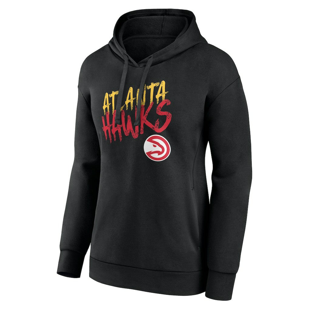 Atlanta Hawks Women's Hustle Custom Pullover Hoodie Black - NBA