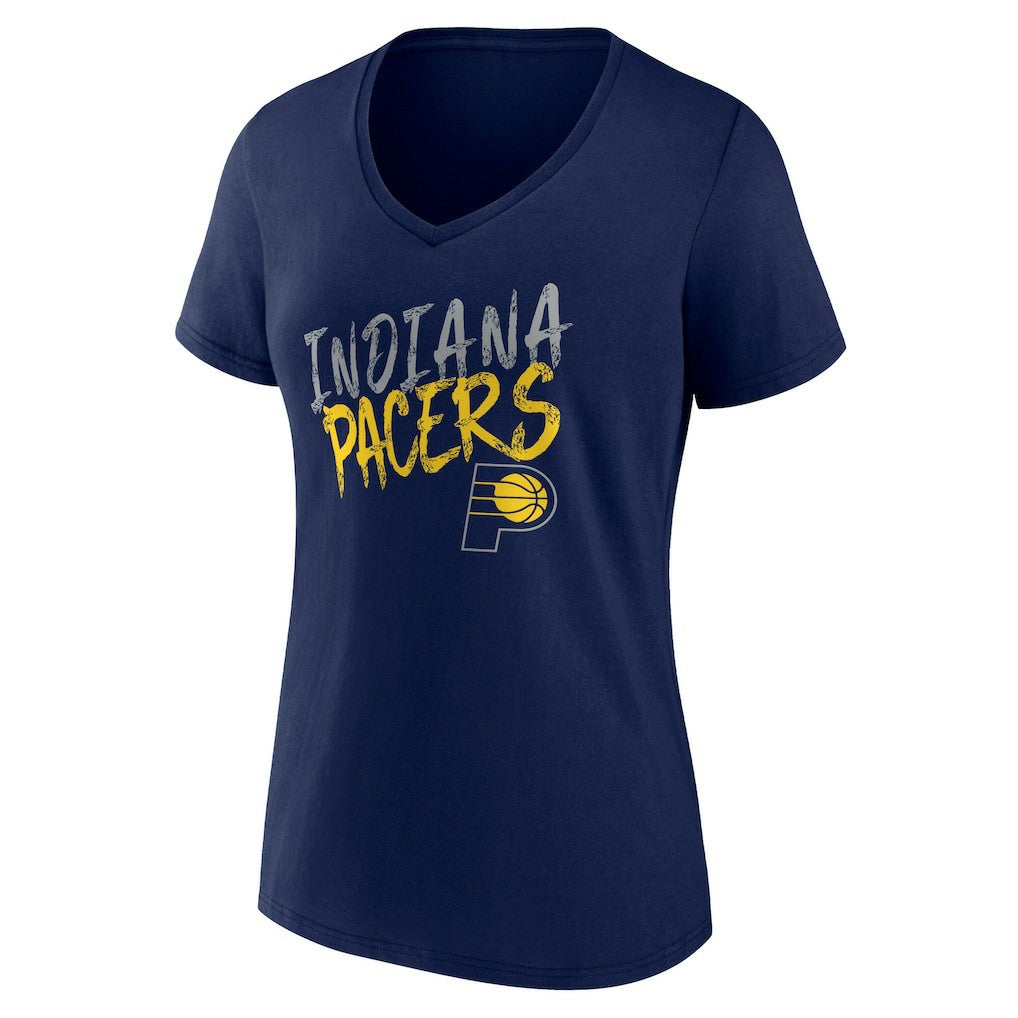 Indiana Pacers Women's Hustle Custom V-Neck T-Shirt Navy - NBA