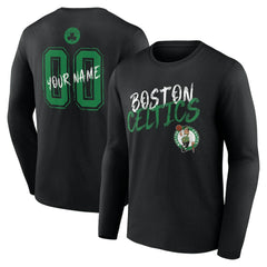 Boston Celtics Hustle Custom Long Sleeve T-Shirt Black - NBA