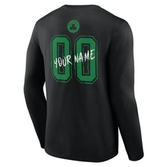 Boston Celtics Hustle Custom Long Sleeve T-Shirt Black - NBA