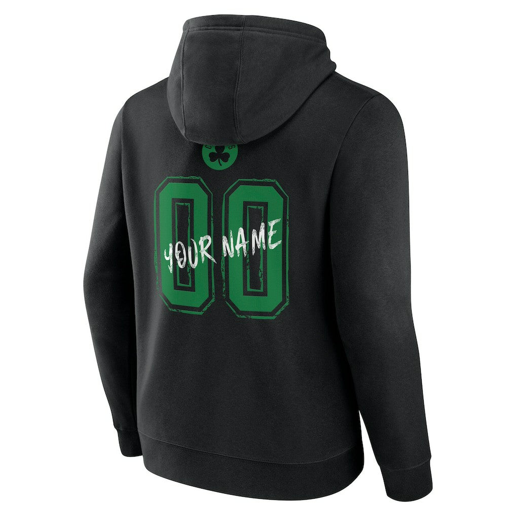 Boston Celtics Hustle Custom Pullover Hoodie Black - NBA