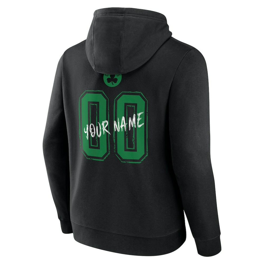 Boston Celtics Hustle Custom Pullover Hoodie Black - NBA